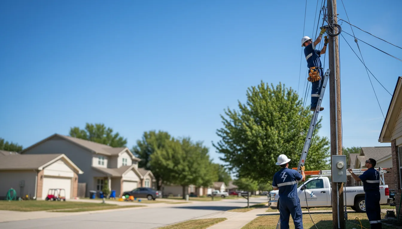 Residential electrician providing installation services in Fort Mckavett, TX